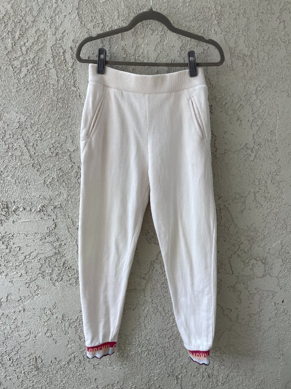Opening Ceremony 100% Cotton Scallop Cuff Sweatpants Off White Size XS Cozy